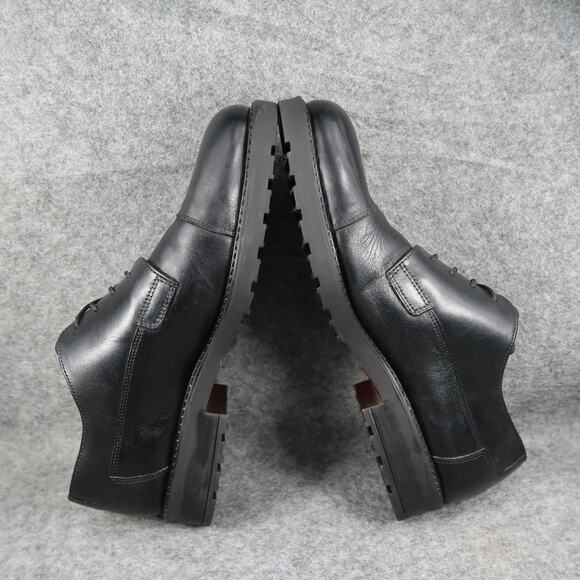 Nunn Bush Shoes Mens 9 Derby Oxford Dress Cap Toe Black Leather Classic Formal